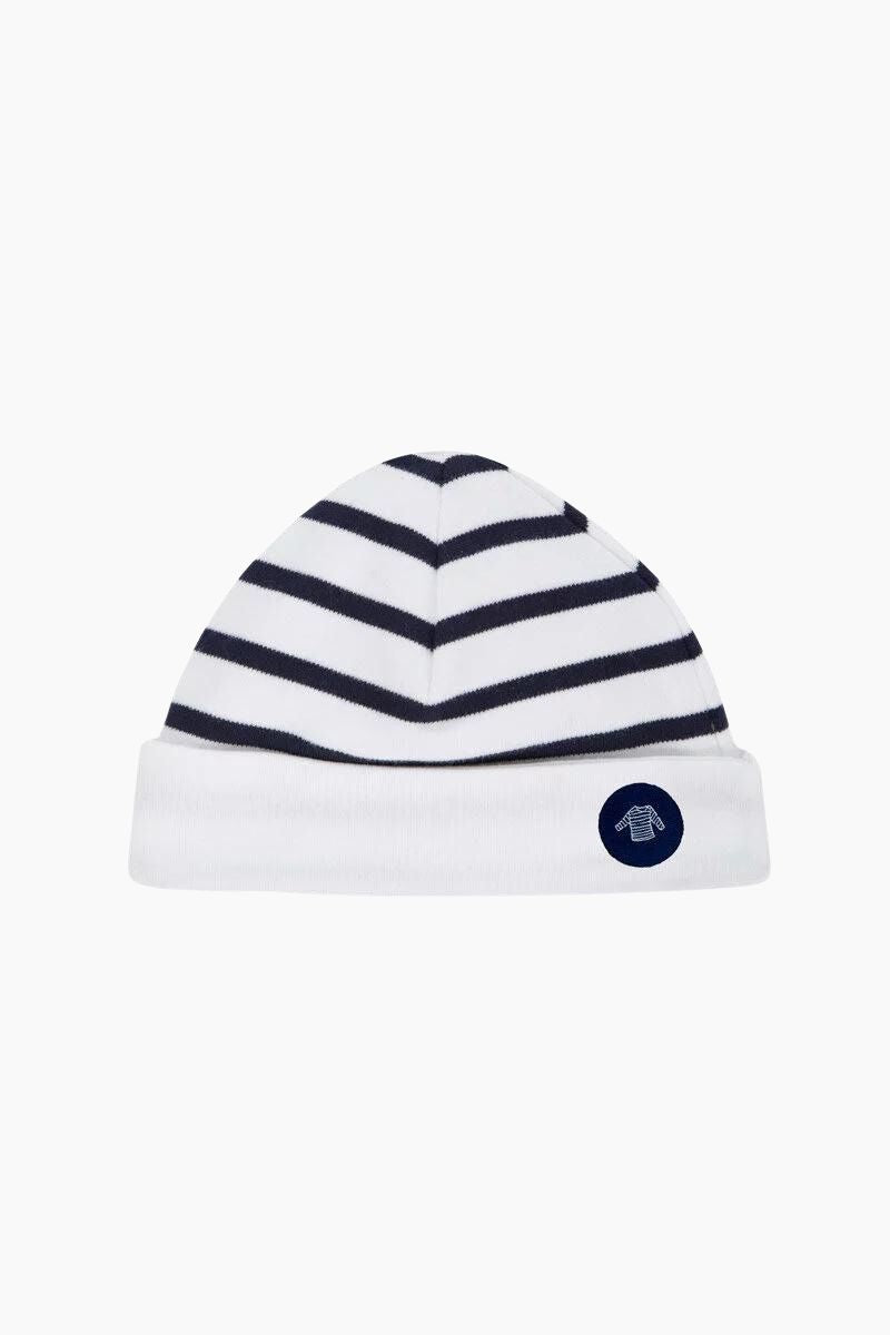 Bonnet "Morgan" Baby en Coton Epais blanc navire