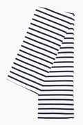 Echarpe-rayee-Pagaie-coton-epais-blanc-navire