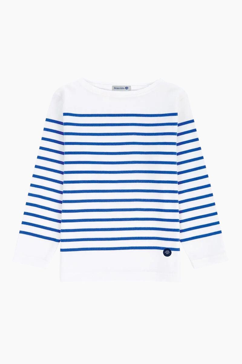 Marinière "Amiral" Kids en Coton blanc etoile