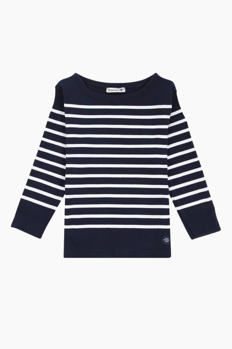 Marinière "Amiral" Kids en Coton navire blanc