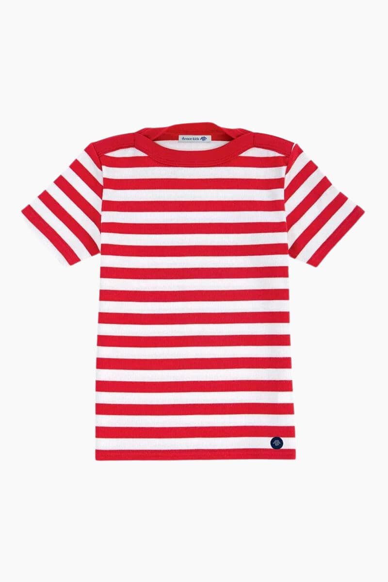Marinière "Carantec" Kids en Coton blanc braise