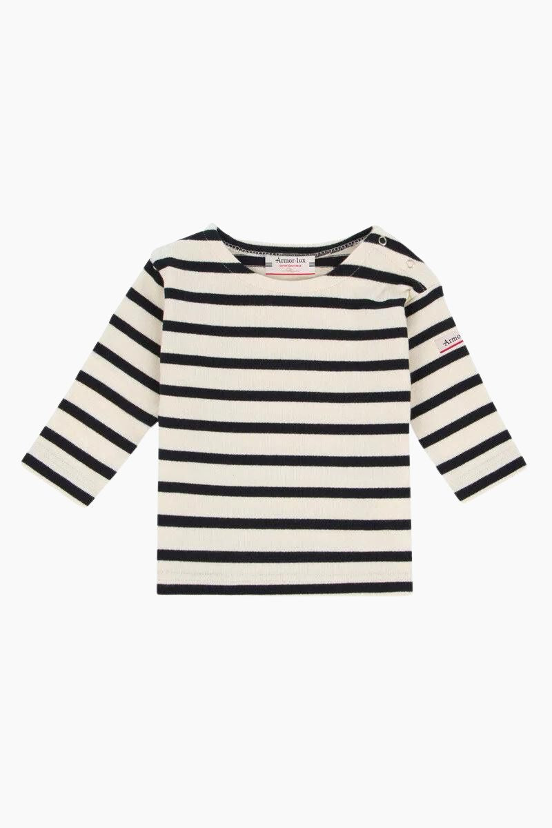 Marinière "Erwann" Baby en Coton Equitable rich navy nature