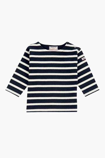 Marinière "Erwann" Baby en Coton Equitable rich navy nature
