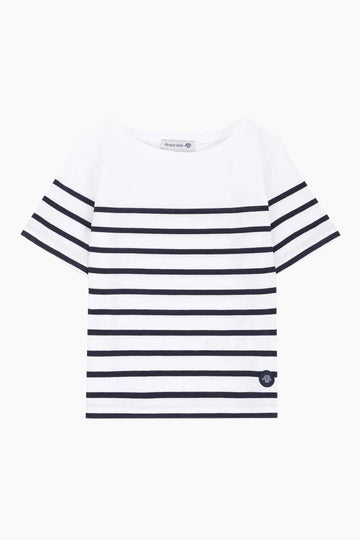 Marinière "Etel" Kids en Coton blanc navire