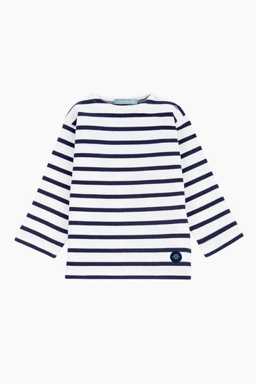 Marinière "Loctudy" Baby en Coton Epais navire blanc