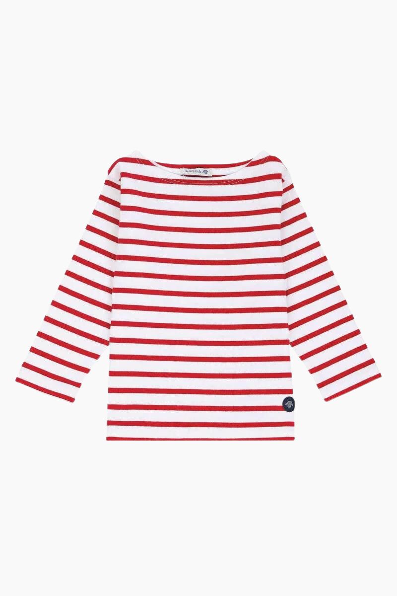 Marinière "Loctudy" Kids en Coton blanc braise