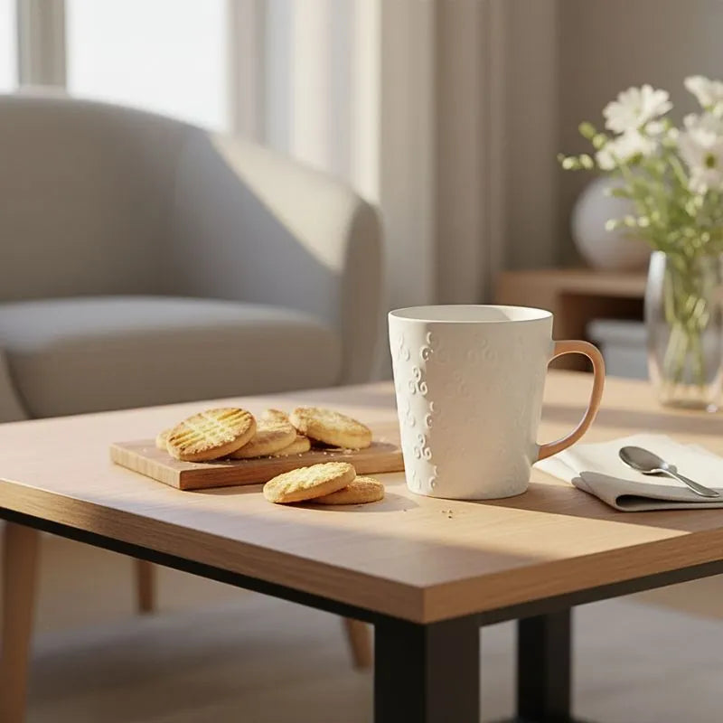 Mug Triskell en Relief Blanc Mat