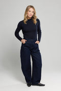 Pull Combourg Rich Navy vue de face - Armor Lux