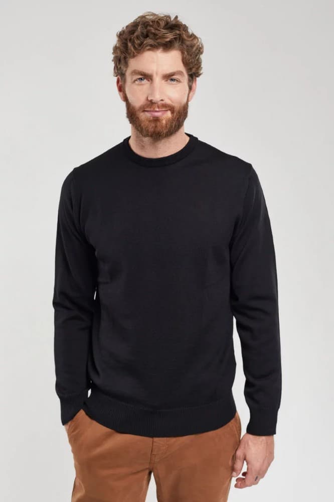 Pull-Damgan-couleur-noir-en-laine-merinos