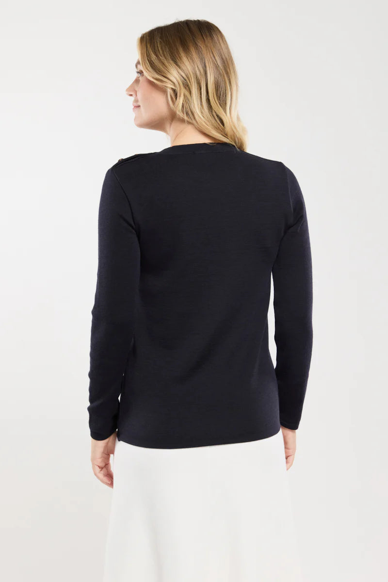Pull marin Auray - maille haute densité - vue de dos