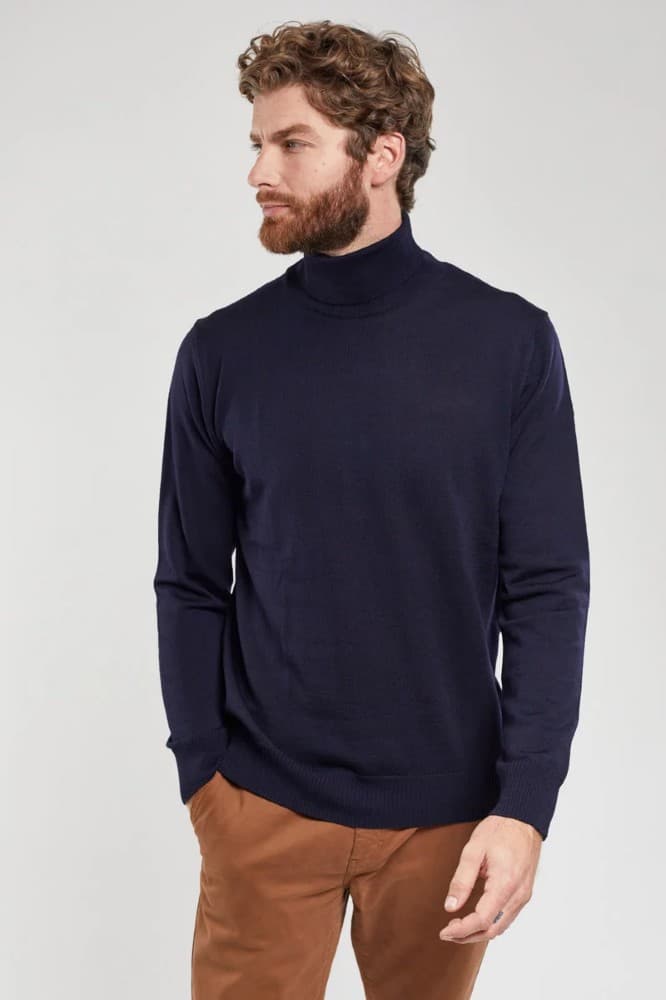 Pull Col Roulé Ferel en Laine Mérinos