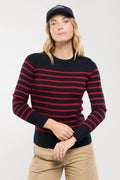 Pull marin rayé Paimpol - Rich Navy - Braise - Armor Lux