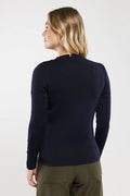 Pull marin rayé Paimpol - Rich Navy - vue de dos - Armor Lux