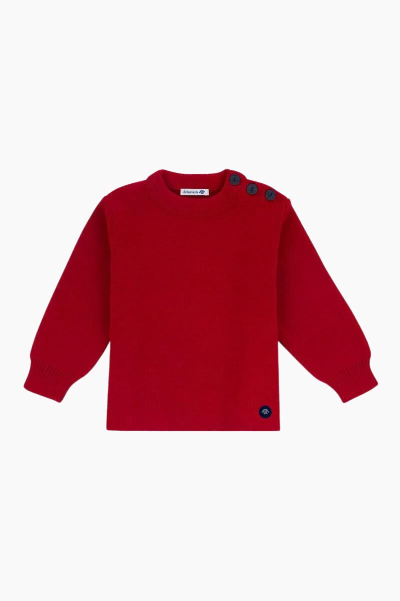 Pull Marin Uni "Fouesnant" Kids en Laine et Acrylique navire