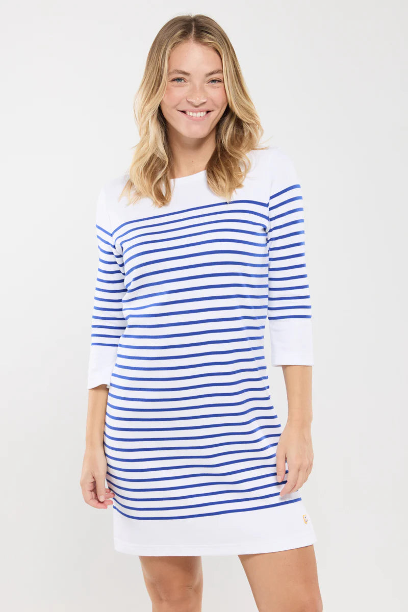 Robe-Ile-Tudy-en-coton-epais-blanc-etoile