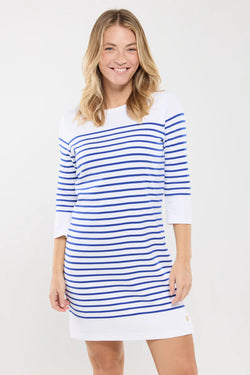 Robe-Ile-Tudy-en-coton-epais-blanc-etoile