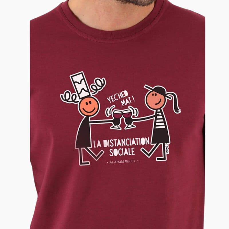 T-Shirt Distanciation Homme - À l'Aise Breizh
