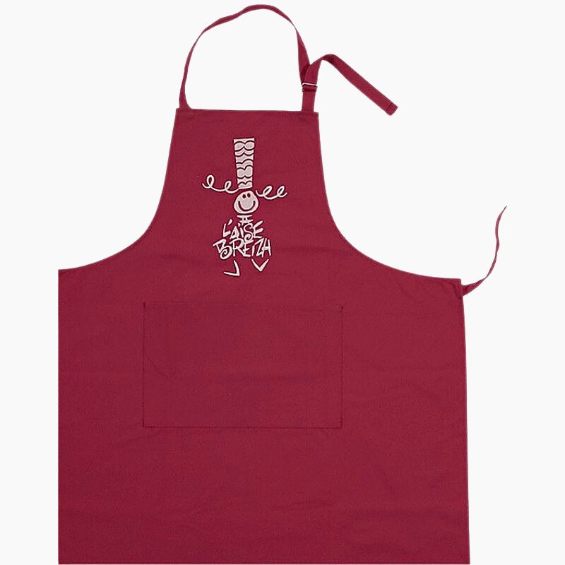 Tablier Brodé Bigoudène bordeaux 1