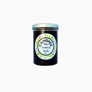 Confiture de Mûre, Framboise et Basilic Bio